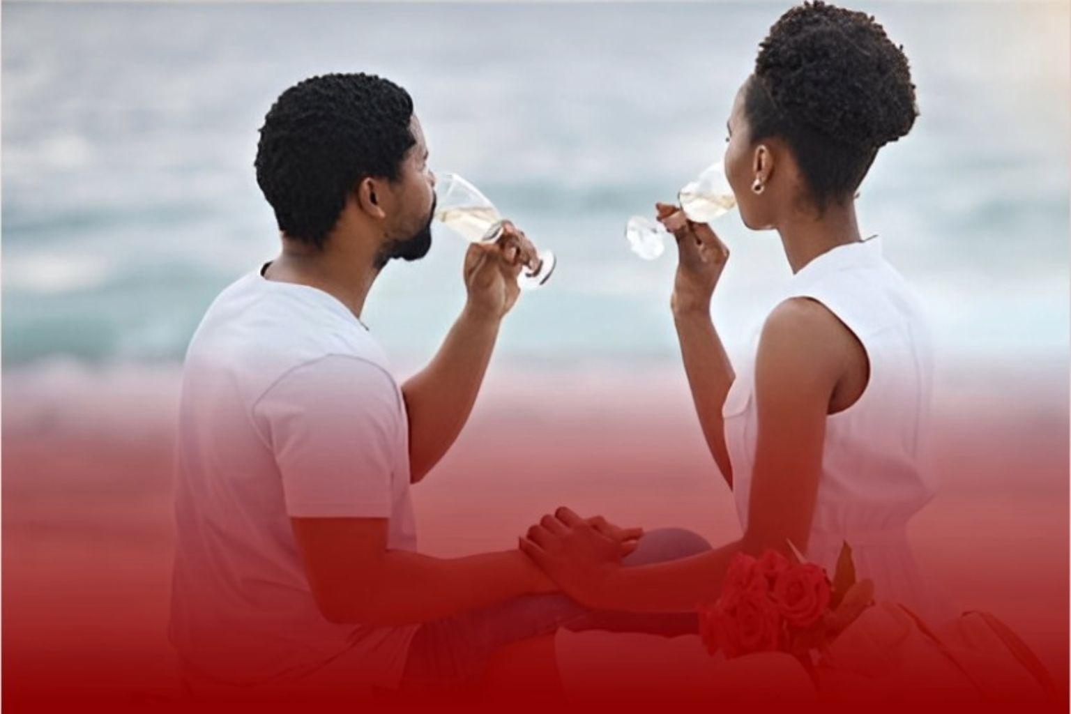 Smiling couple walking hand-in-hand at a retreat venue